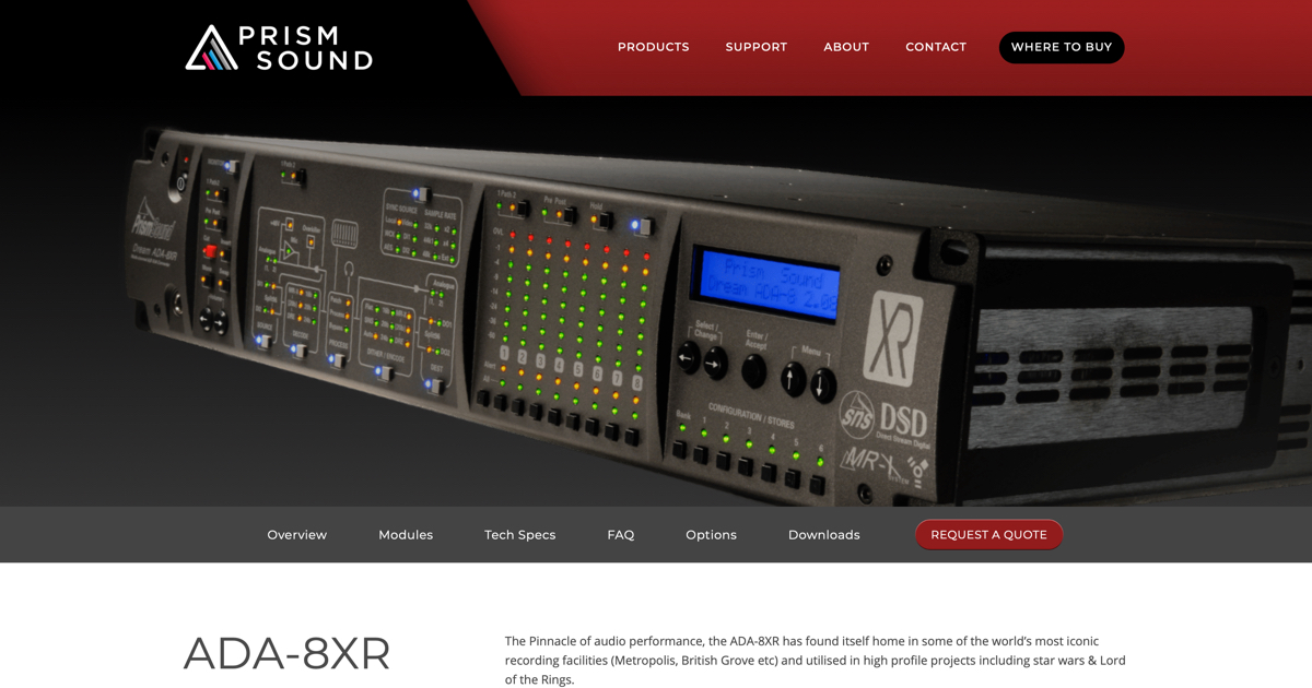 ADA-8XR Modular AD/DA Convertor - Prism Sound