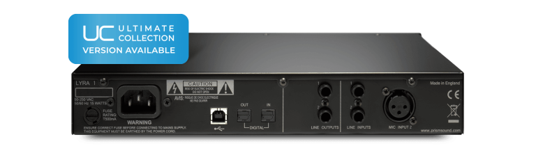 Lyra 1 compact audio interface - Prism Sound