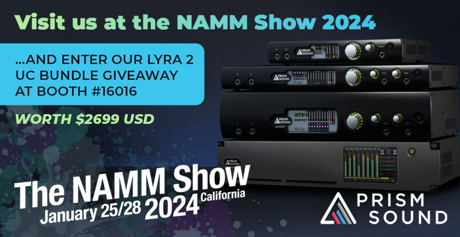 Prism Sound at the 2024 NAMM Show - Booth 16016